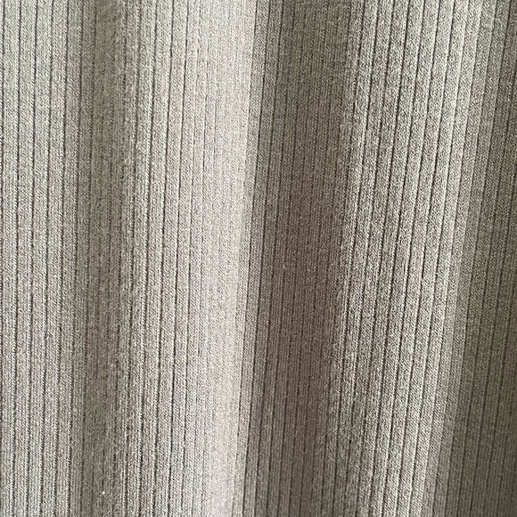 Grey Straight  /Wide Leg Ribbed Soft Pants - Picture 5 of 6